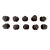 Set of 10 Oil Rubbed Bronze Cabinet Knobs With Backplates For Sale