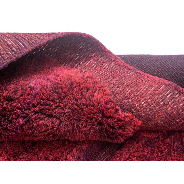 Luxe Velvet Grid Hand-Knotted Wool Rug | 10'1" X 6'9" | One of a Kind For Sale - Image 6 of 7