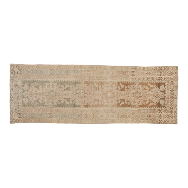 Vintage Distressed Hamadan Rug Runner - 3'4" x 9'4" For Sale