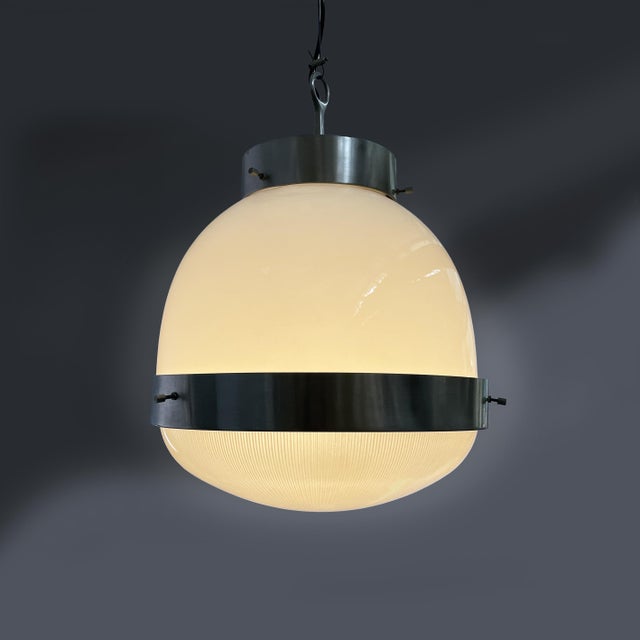 Mid-Century Modern Mid-Century Modern Italian Delta Pendant Light attributed to Sergio Mazza for Artemide, 1950s For Sale - Image 3 of 11