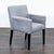 This West Elm lounge chair offers a clean and modern design with a soft gray fabric and sturdy black legs. The chair...
