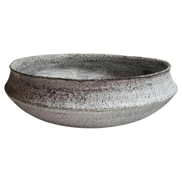 Black Stoneware Phiale Plate by Elena Vasilantonaki For Sale - Image 6 of 6