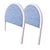 Mid-Century Modern Pair of Arch-Top Woven Rattan Headboards Upholstered in Schumacher Fabric For Sale - Image 3 of 6