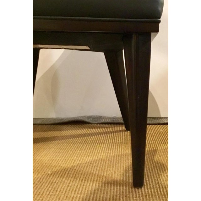 Modern Global Views Modern Black Leather Anvil Back Side Chair For Sale - Image 3 of 8