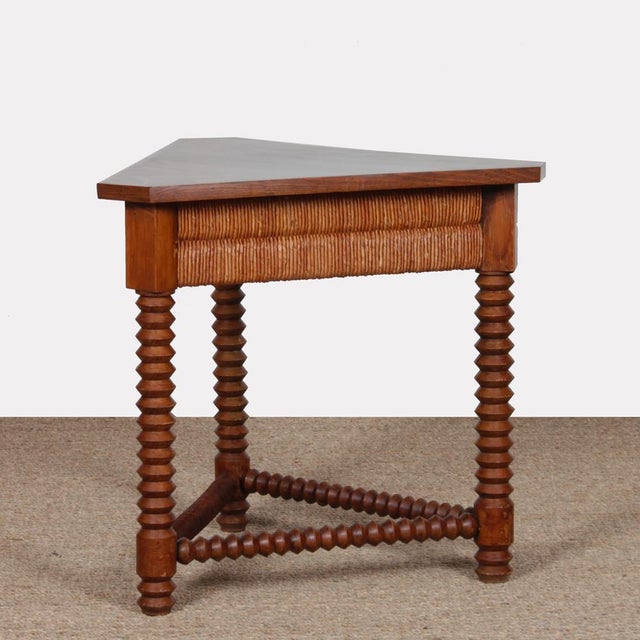 Wood Side Table in the style of Charles Dudouyt, 1940 For Sale - Image 7 of 7