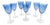 Vintage Blue Crystal Wine Glasses, 1970s, Set of 7 For Sale