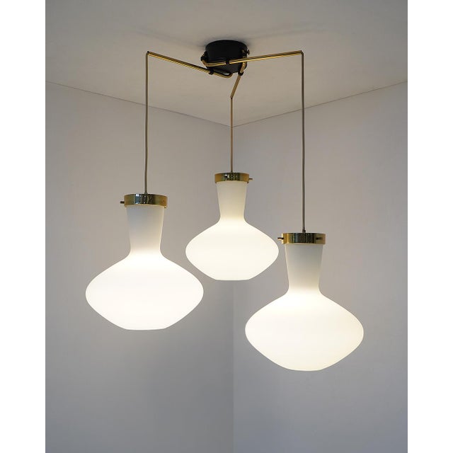 3-Light Pendant from Stilnovo, 1950s For Sale - Image 9 of 15