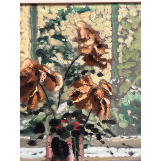 Gustav Herbert Carlsson, Withered Roses, 1950s, Oil on Paper, Framed For Sale - Image 12 of 17