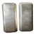 Gold-Tone Glowing Minimalist Octagonal Column Vase Set With Historic Patina For Sale