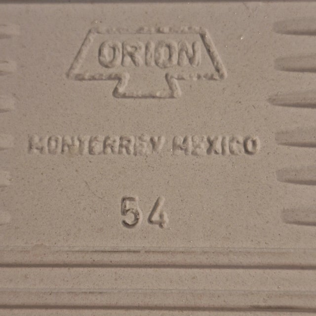 Circa 1970s Orion Monterrey Mexico Ceramic Wood Handled Floral Design Trivet For Sale - Image 11 of 11