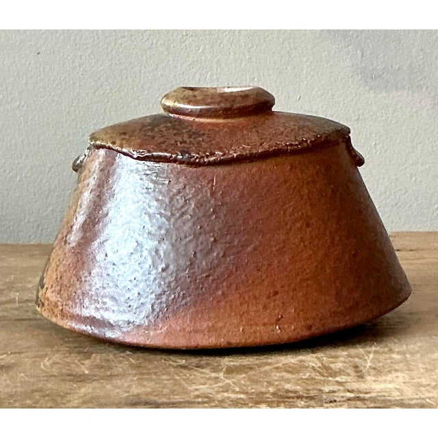 Vintage Boho Original Studio Pottery Vase For Sale - Image 11 of 11