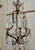 French Crystal Chandelier with Chains and Turquoise Drops, 1920s For Sale - Image 11 of 12
