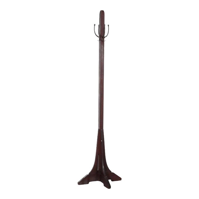 Antique L & Jg Stickley Mission Oak Hat & Coat Stand With Corbels C1910 For Sale