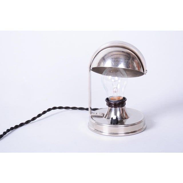 Czech Bauhaus Table Lamp in Chrome-Plated Steel, 1930s For Sale - Image 11 of 11