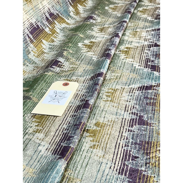 Schumacher Schumacher "Carpenter Flamestitch” Jacquard– 10.75 Yards For Sale - Image 4 of 5