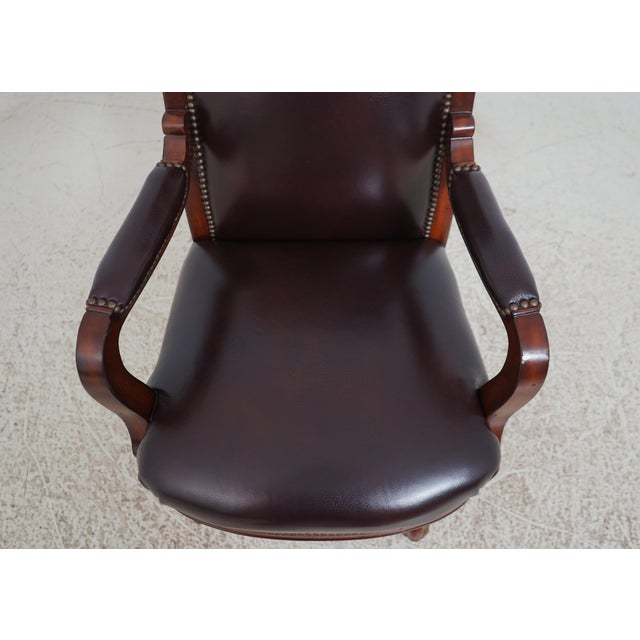 Animal Skin Maitland Smith Leather Office Chair Model 1015 For Sale - Image 7 of 12