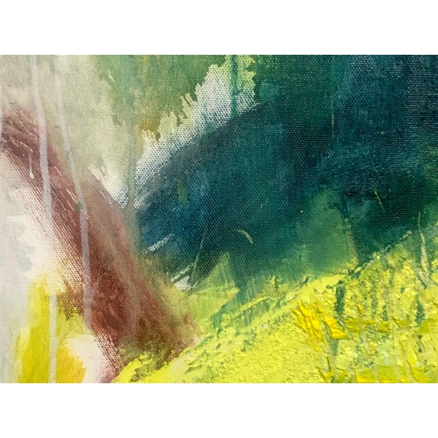 Textile Barbara Schauß, Lemon Spritz, Oil and Acrylic on Canvas For Sale - Image 7 of 10