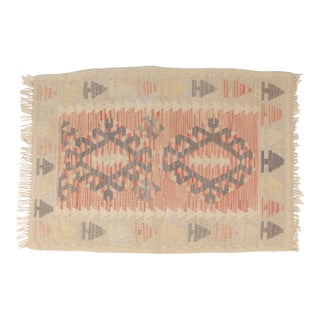 1960s Soft Peach & Grey Boho Decor For Sale