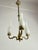 Stilnovo Mid-Century 3-Light Chandelier in Brass and Opaline Glass in the style of Stilnovo, 1950s For Sale - Image 4 of 12