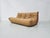 Ligne Roset French Togo 3-Seater Sofa in Camel Leather attributed to Michel Ducaroy for Ligne Roset For Sale - Image 4 of 11