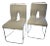 Mid-Century Italian Modern Grey Leather Chairs, Ca 1960 - Set of 2 For Sale