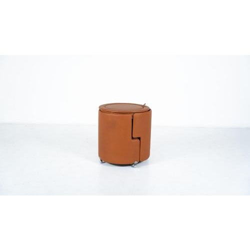 Dilly Daily Vanity in Brown Leather attributed to Luigi Massoni for Poltrona Frau, 1968 For Sale - Image 17 of 18