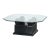 Modern Faux Black Marble Sphere Coffee Table For Sale