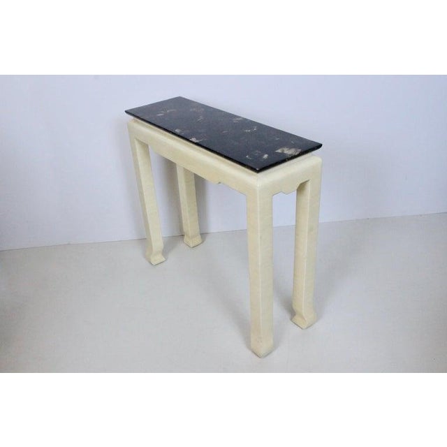 Maitland - Smith Karl Springer Style Asian Motif Horn & Bone Console Table, 1980's For Sale - Image 4 of 13