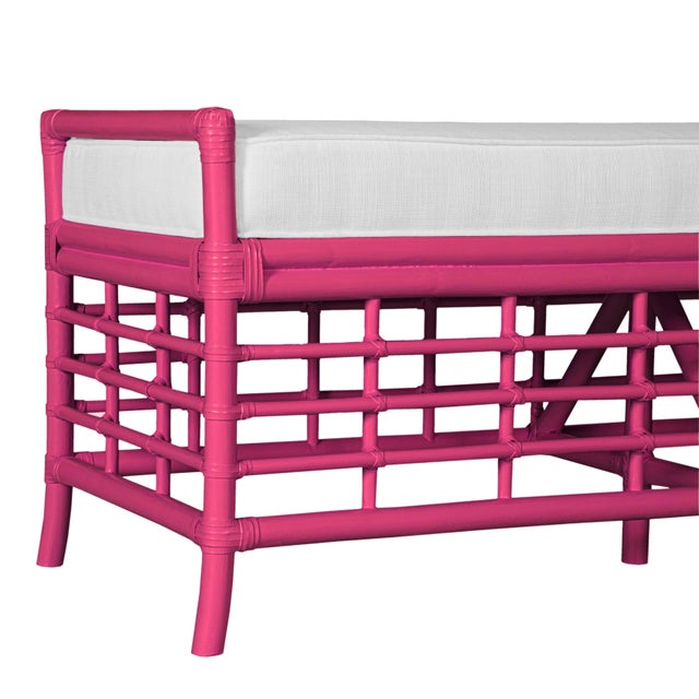 David Francis Luna Bench - Pink For Sale - Image 4 of 7
