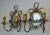 C1940's Hollywood Regency Attribution to Maison Bagues Gilt Tole With Crystal Mirror Back Wall Sconces - a Pair For Sale - Image 10 of 10