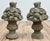 Beautiful pair of mid 20th C concrete estate garden basket or cornucopia decorations with a Della Robbia arrangement of...