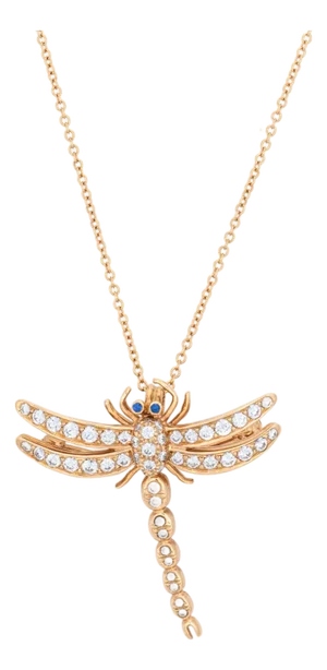Tiffany & Co Dragonfly Enchant Pendant Estate 18k Rose Gold Brooch Serv Papers