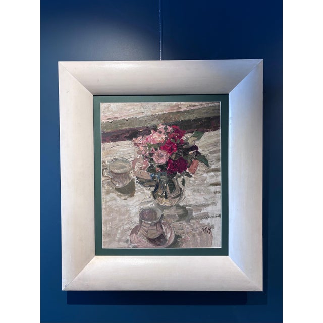 Bright bouquet of flowers, red and pink roses and cups MAYA KOPITZEVA (Gagra, Georgia, 1924 - 2005) Maya Kopitzeva's works...