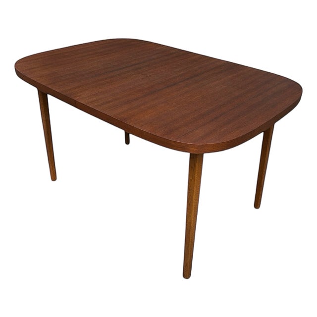 Mid-Century Extendable Dining Table in Teak with Rounded Edges, 1960s For Sale