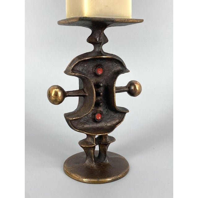 * a bronze sculpture / a candlestick * with a suitable candle * of the Hungarian artist Zoltan Pap * Born in Hungary in...