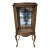 Vintage French Carved Vitrine Curio Cabinet Hutch Display Louis XV Style For Sale
