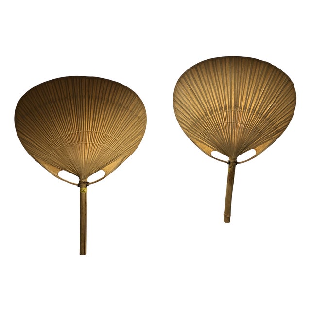Uchiwa Wall Lamps by Ingo Maurer for Design M, Germany, 1970s, Set of 2 For Sale