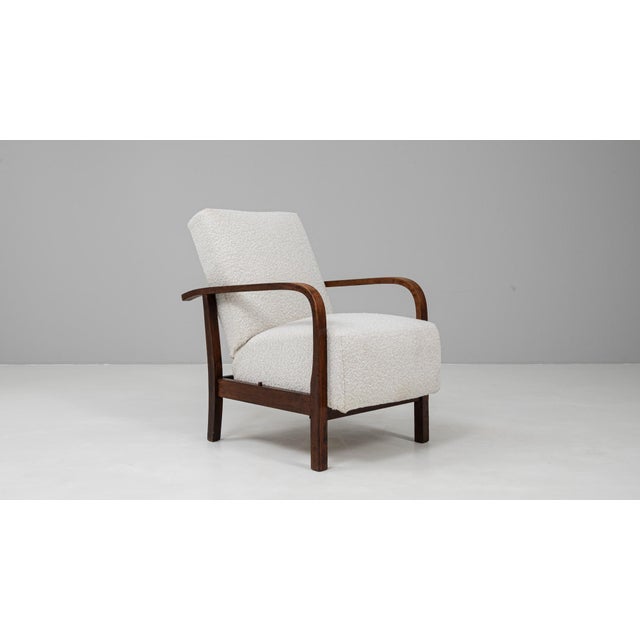 20th Century Czech Reclining Upholstered Armchair For Sale - Image 10 of 18