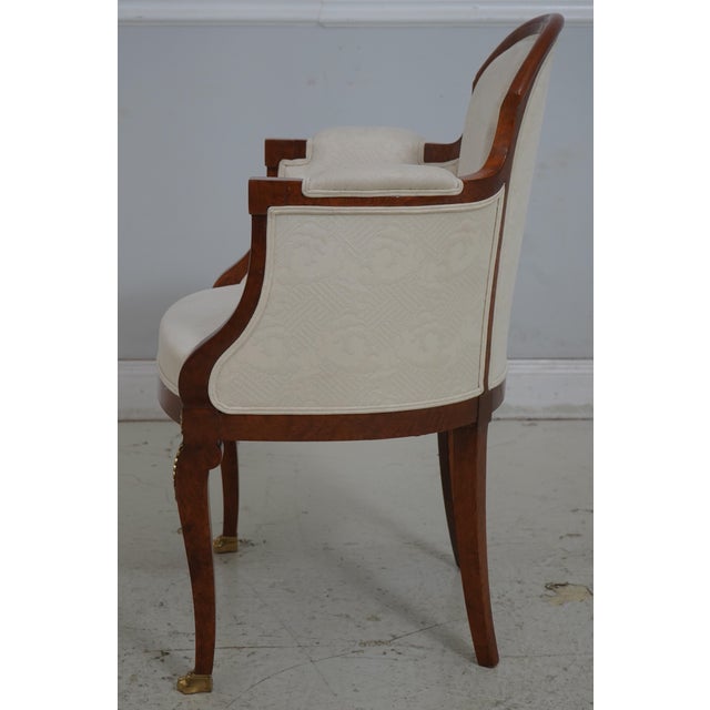 Traditional Pair French Empire Style Small Scale Occasional Chairs For Sale - Image 3 of 18