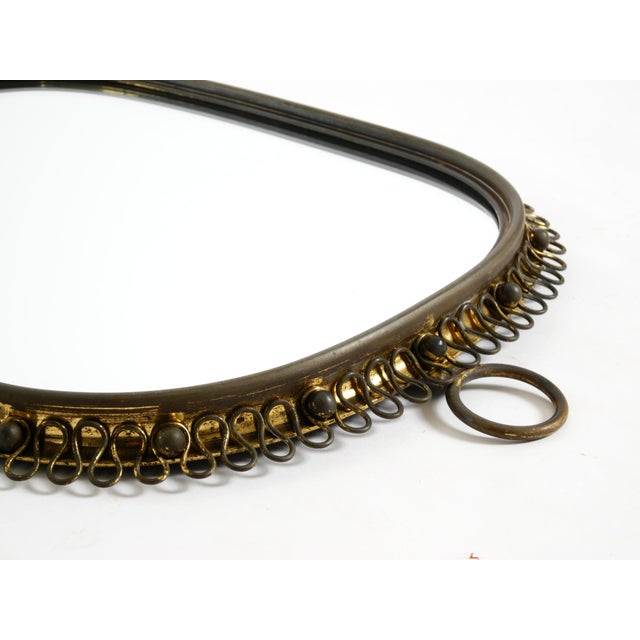 Mid-Century Modern Brass Wall Mirror by Josef Frank for Svenskt Tenn, Sweden, 1950s For Sale - Image 15 of 18