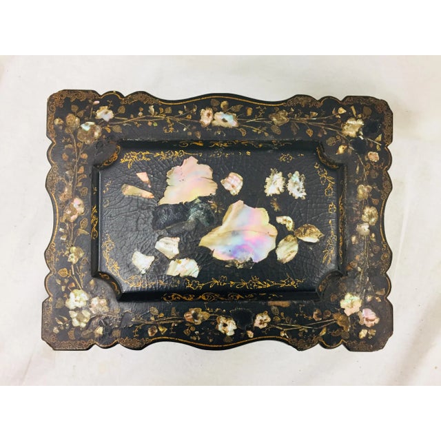 Antique Mother of Pearl Chinoiserie Box For Sale - Image 4 of 11
