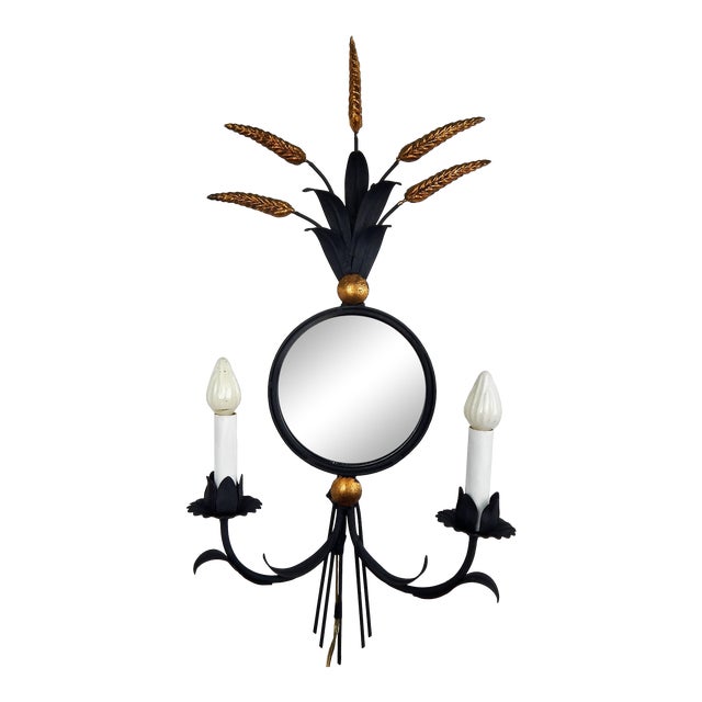 Florentia Italian Mirrored Electric Sconce For Sale