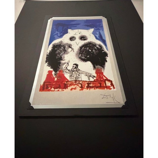 Surrealism 1971 Salvador Dalí "The Lawyer" “El Abogado” Tobo Arte .925 Sterling Silver Serigraph – Custom Gallery Framed⁠ For Sale - Image 3 of 12