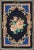 1930s American Hooked Rug With Large Floral Medallion in Black Background For Sale - Image 9 of 9