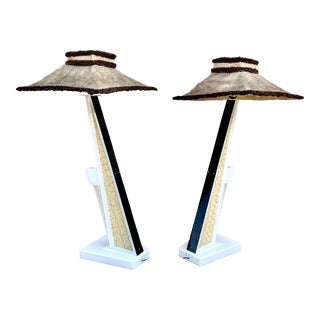 Pair of Rare and Fancy Mid-Century Floor Lamps | the “Leaning Lena” by Moss Mfg Co For Sale