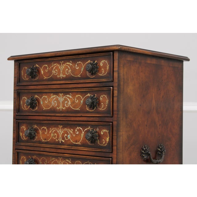 Theodore Alexander Marquetry Inlaid Chest Semainier For Sale - Image 14 of 16