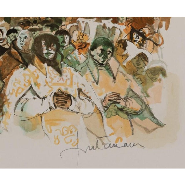 Lucien Fontanarosa, Religious Procession in Spain, Lithograph For Sale - Image 4 of 5