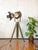 Barndoor Theater Spotlight Floor Lamp on Bundeswehr Tripod from A.E. Cremer, Paris, 1950s For Sale - Image 12 of 17