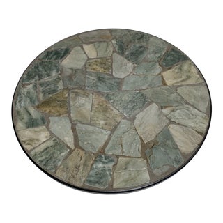 Mosaic Slate Trivet or Plant Tray For Sale