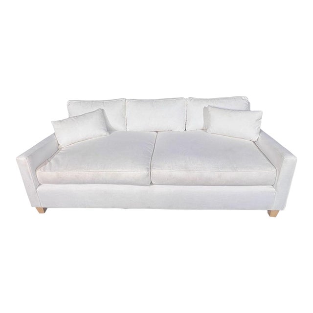 Moss Furniture White Sofa For Sale